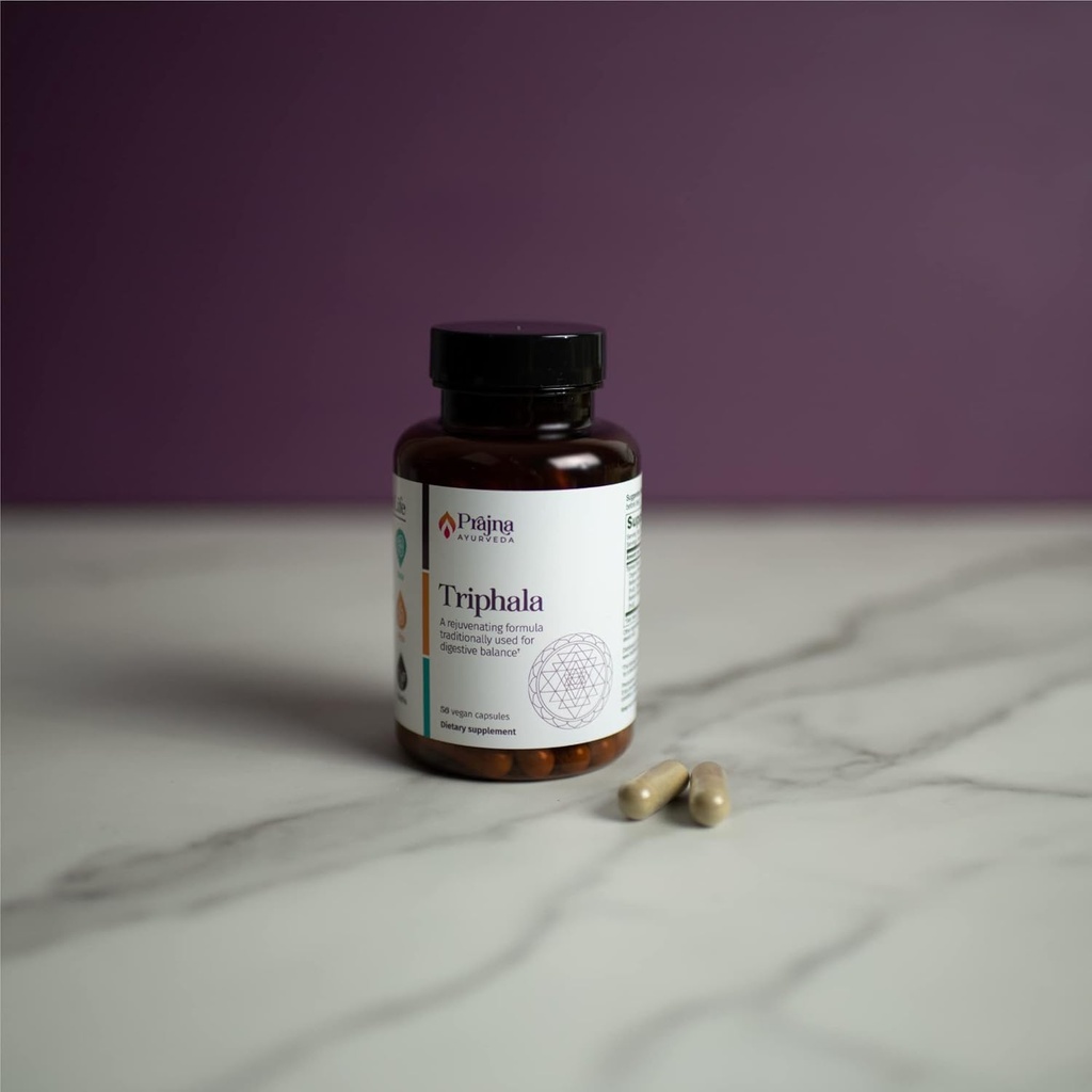 Dr. Chaudhary’s Prajna Ayurveda Triphala with Amla, Haritaki & Bibhitaki is a Rejuvenating Formula that is Traditionally used for Proper Digestion & Elimination, Vegan, Gluten-Free, Soy-Free, Organic 6