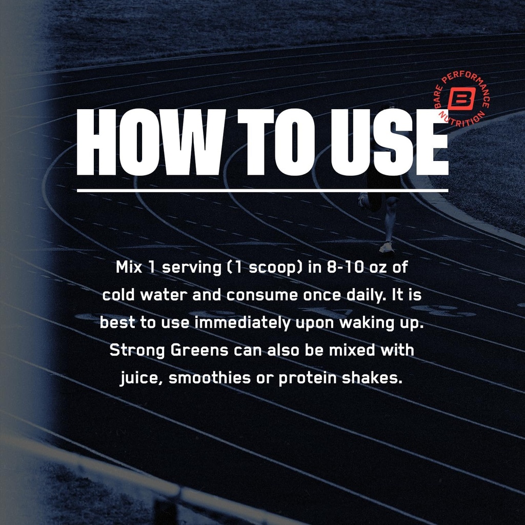 BARE PERFORMANCE NUTRITION, BPN Strong Greens Superfood Powder, Improved Digestion, Increased Energy, Immune System Support, Sweet Mint, 30 Servings 5