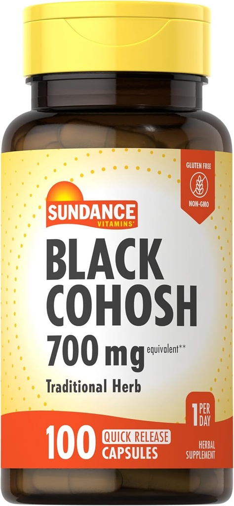 Sundance Black Cohosh 700mg | 100 Quick Release Capsules | Traditional Herb | Non-GMO and Gluten Free Supplement 2