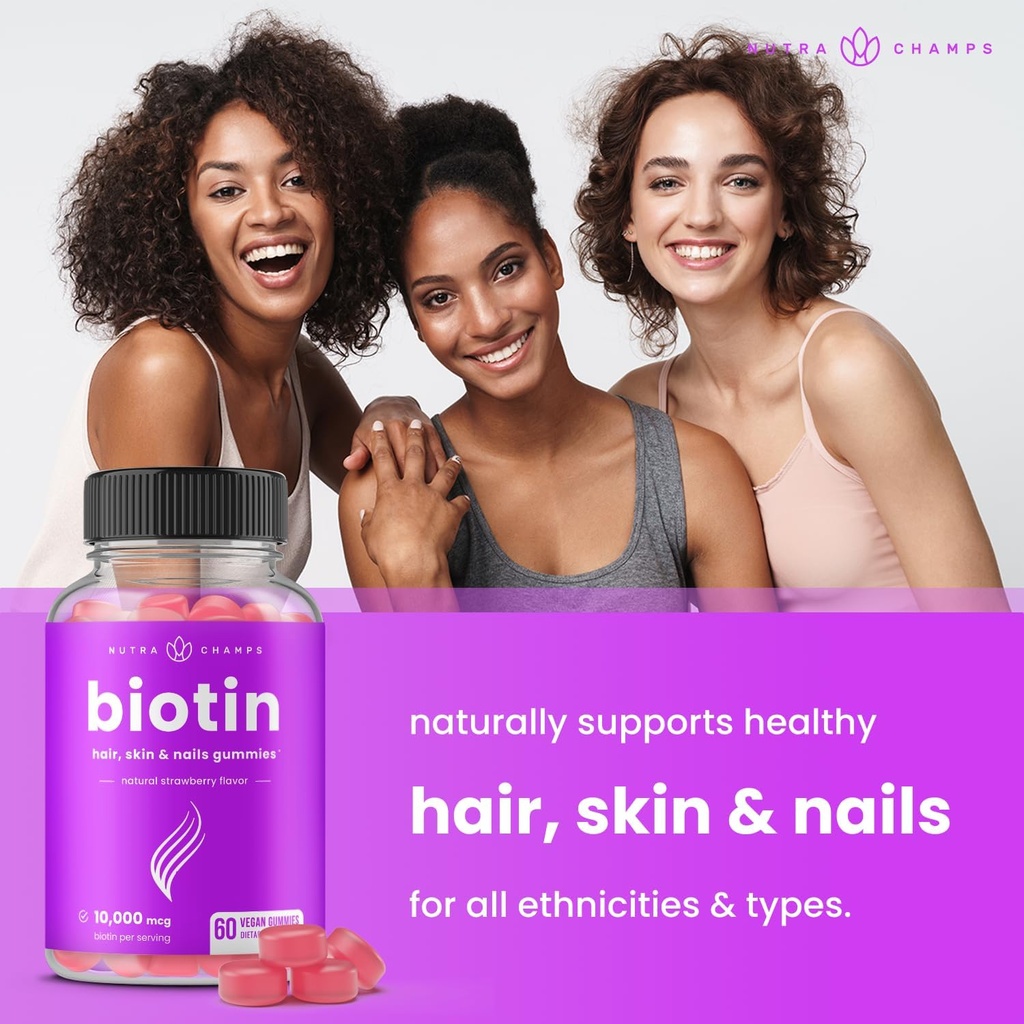NutraChamps Biotin & B Complex Gummies 5