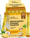 KEY NUTRIENTS Electrolytes Powder Packets - Tropical Pineapple Coconut 40 Pack Hydration Packets - Travel Hydration Powder - No Sugar, No Calories, Gluten Free Keto Electrolytes Powder - Made in USA 2