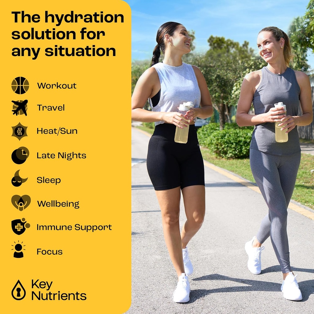 KEY NUTRIENTS Electrolytes Powder Packets - Tropical Pineapple Coconut 40 Pack Hydration Packets - Travel Hydration Powder - No Sugar, No Calories, Gluten Free Keto Electrolytes Powder - Made in USA 5