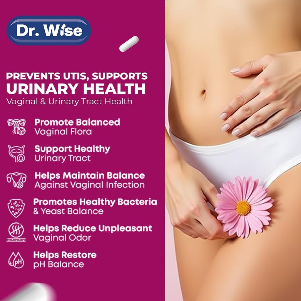 Women’s Probiotic 50 Billion CFU – Supports Digestion, Bloating Relief, Vaginal Odor & pH Balance – Urinary Tract & Gut Health – Clinically Researched Strains – Non-GMO, 60 Capsules 6