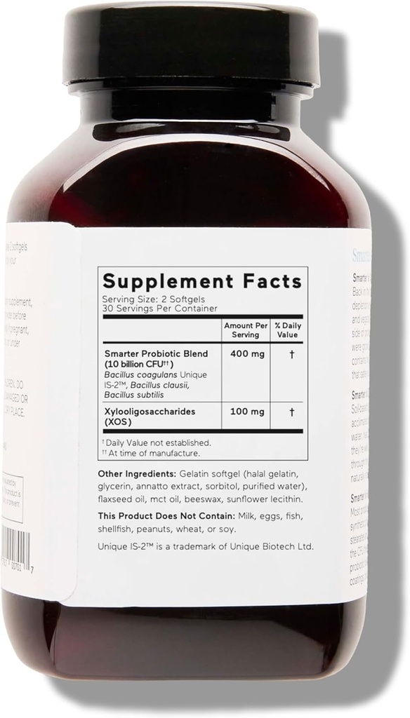Smarter Nutrition Gut Health Probiotics with Prebiotics - 100% Soil-Based Strains with MCT Oil for Digestive, Immune Health, Gut Microbiome - Vegetarian - 180 Count(Pack of 3) - 90-Day Supply 3