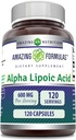 Amazing Formulas Alpha Lipoic Acid | 600 Mg Per Serving Supplement | Capsules | Non-GMO | Gluten Free | Made in USA (Unflavored) 2