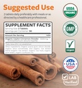 USDA Organic Ceylon Cinnamon Pills - High Potency Ceylon Cinnamon Supplement with 1000mg per Serving for Full Body Antioxidant Support - Vegan Non-GMO cGMP Made & Lab Verified (3 Months Supply) 5