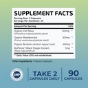 Irish Sea Moss Capsules | with Organic Irish Moss, 300mg Burdock Root & 500mg Bladderwrack Powder | 45-Day Supply | 1300mg Complex | Provides Iodine for Thyroid & Immune Support | 90 Veggie Pills 6