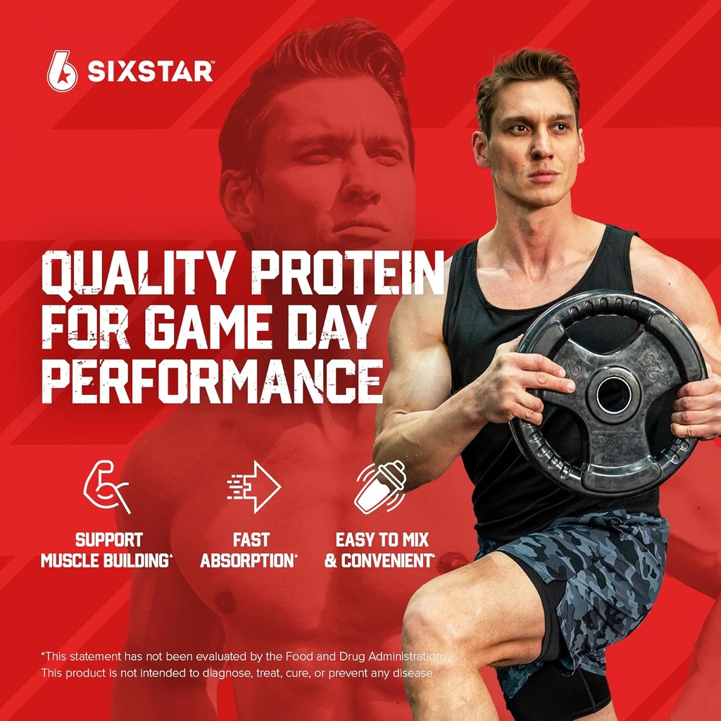 Six Star Whey Protein Powder Plus - Muscle Building & Recovery Formula with Whey Isolate Powder, BCAAs, 30g Protein, Immune Support - Post-Workout Supplement - Cookies and Cream, 1.8 lbs 3