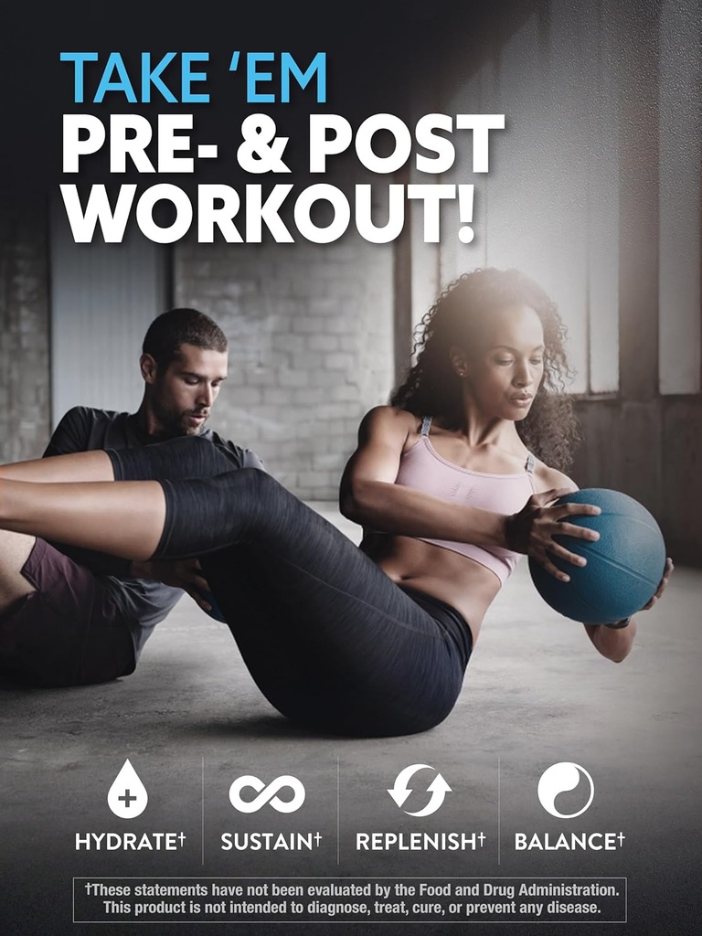 Nature's Truth Electrolyte Tablets | No Sugar | 90 Count | Vegan, Non-GMO & Gluten Free Hydration Supplement | With Minerals 6