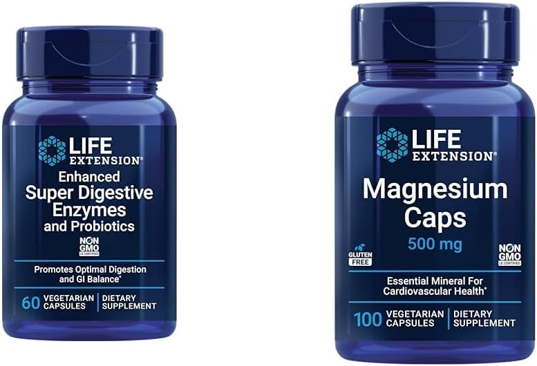 Life Extension Enhanced Super Digestive Enzymes & Probiotics 60 Vegetarian Capsules and One-Per-Day Multivitamin 60 Tablets 5