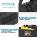 Damero Pill Bottle Organizer, Travel Medicine Bag Medication Organizer Storage for Pills Bottles and Medical Supplements, Black(Bag ONLY) 4