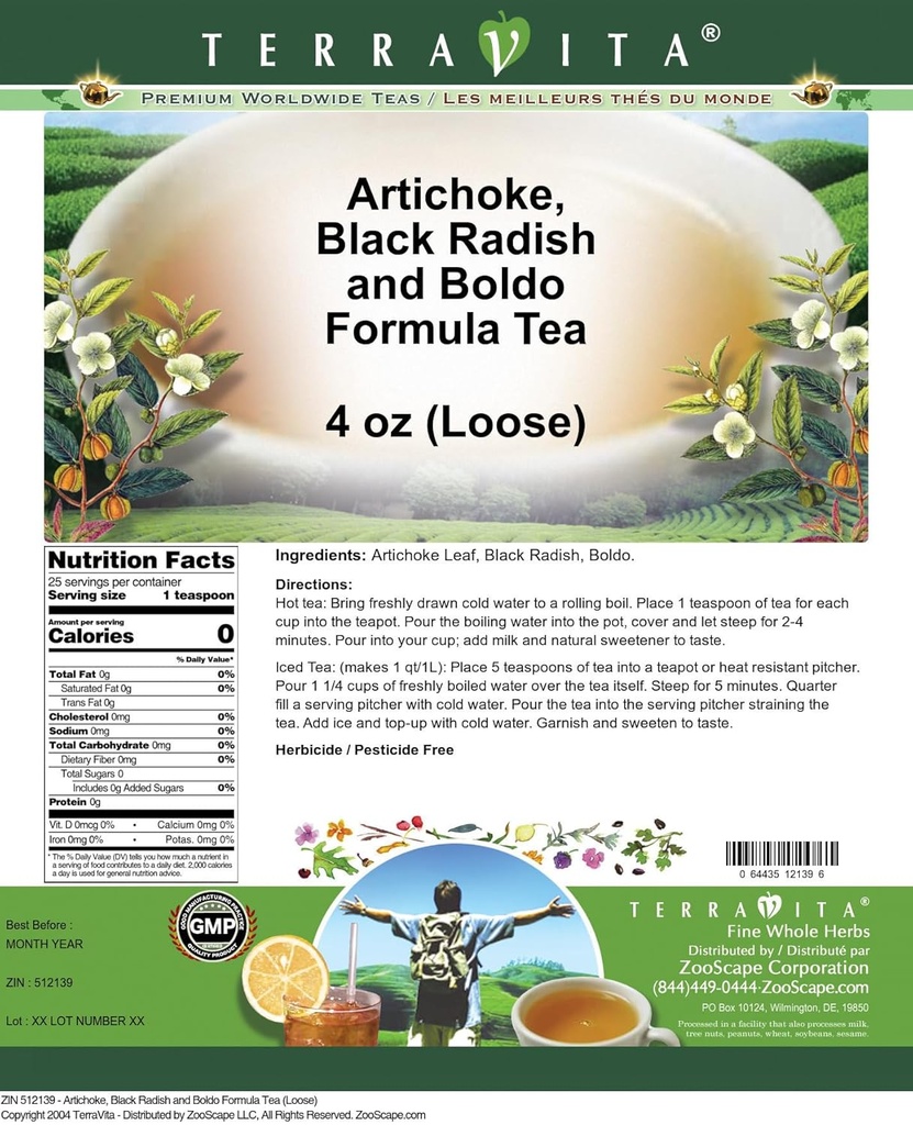 Artichoke, Black Radish and Boldo Formula Tea (Loose) (4 oz, ZIN: 512139) 3