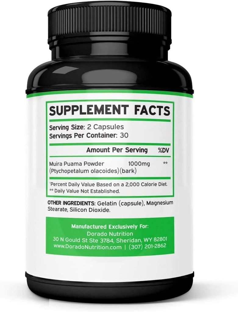 Fadogia Agrestis and Tongkat Ali (120 Count) Athletic Performance & Muscle Mass Performance Blend and Muira Puama Root Extract (60 Count) Premium Capsules Tested for Potency & Purity - USA Made 6