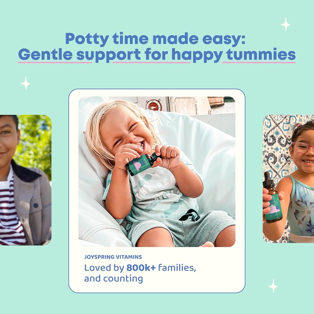 JoySpring Potty Wise Drops – Natural Constipation Relief for Kids & Toddlers – Elderberry, Licorice Root Extract, Fennel Seed & Senna – Sugar-Free Vegan Liquid Blend Supplement (1 fl oz) 30 Servings 5