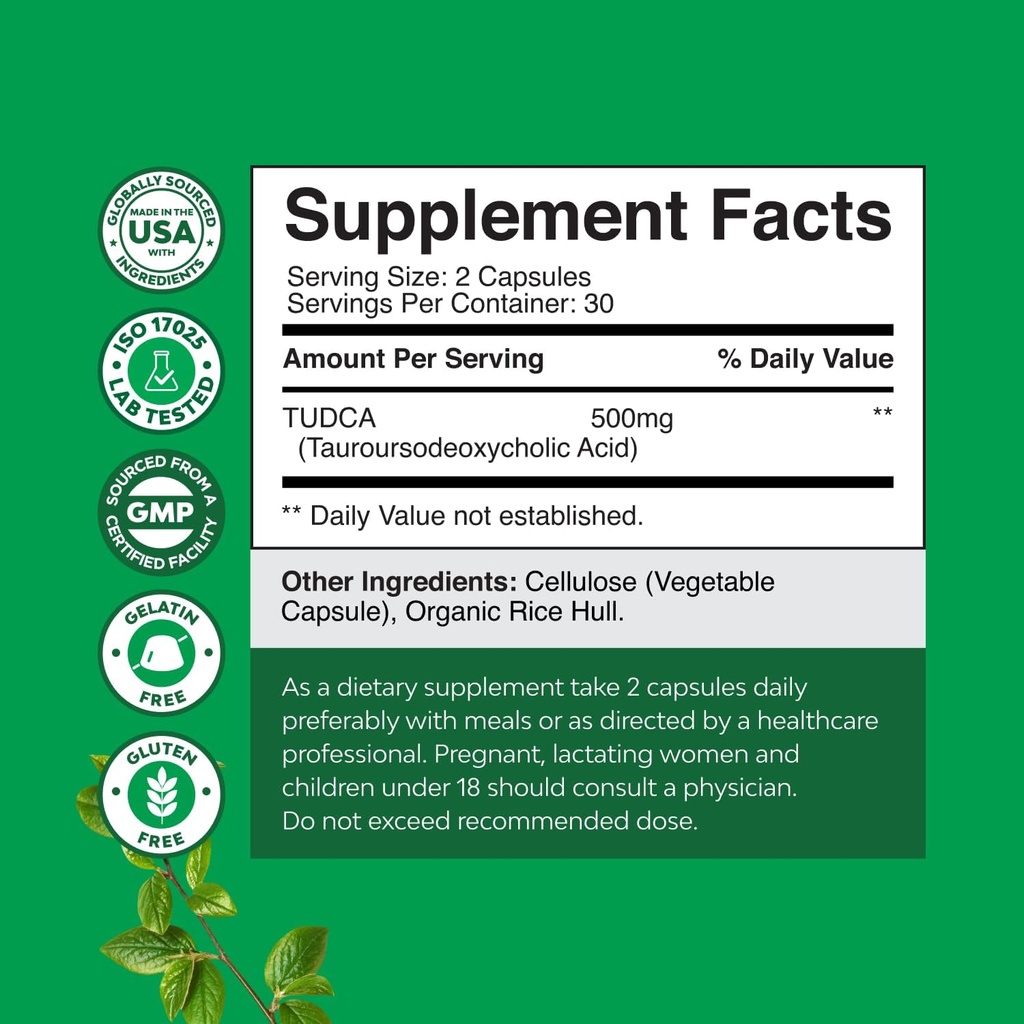 Bundle of Liver Cleanse Detox & Repair Formula and Advanced TUDCA Liver Support Supplement - with Milk Thistle Dandelion Root Turmeric and Artichoke Extract - Extra Strength TUDCA 500mg Bile Salts 4