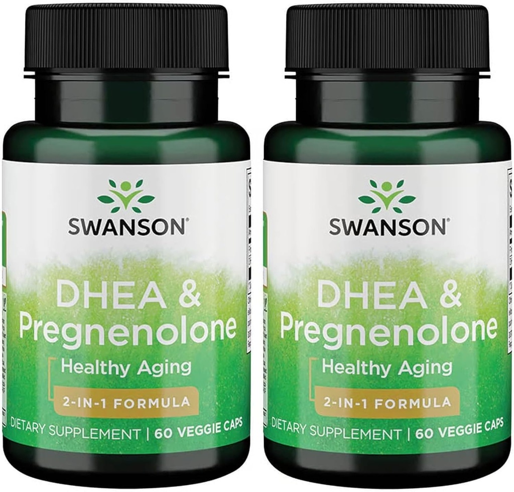 Swanson Dhea and Pregnenolone Complex 60 Veg Capsules (2 Pack) 2