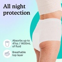 Because Overnight Absorbency Pull Ups - Adult Disposable Incontinence Underwear, Extra Absorbent Nighttime Briefs for Men and Women, White, Large, 20 Count 6