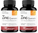 Sandhu's Zinc Quercetin 120 Vegetarian Capsules (Pack of 2) | Zinc Supplements for Antioxidant Immune Support for Men and Women | Gluten, Soy, Dairy Free 2