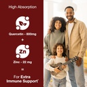 Sandhu's Zinc Quercetin 120 Vegetarian Capsules (Pack of 2) | Zinc Supplements for Antioxidant Immune Support for Men and Women | Gluten, Soy, Dairy Free 3