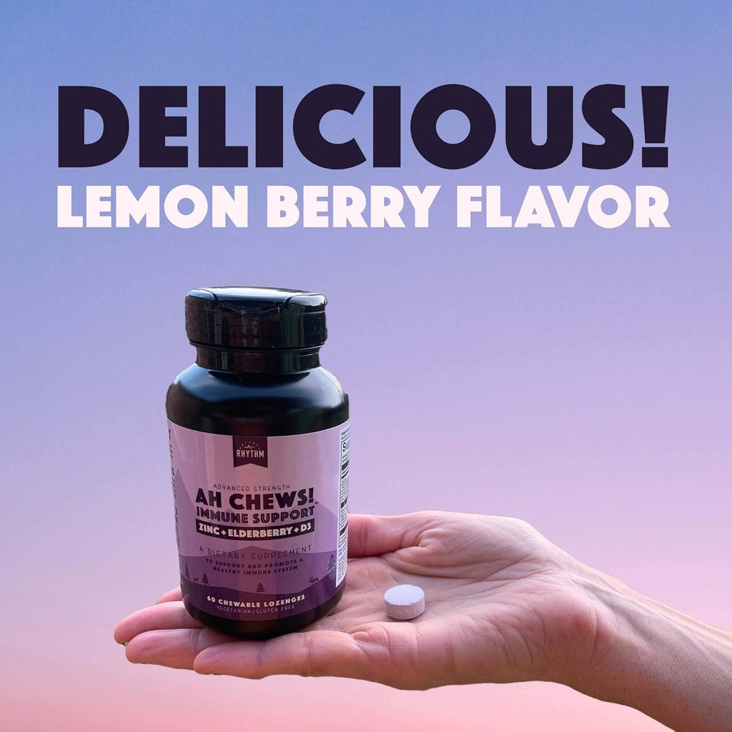 Natural Rhythm Magnesium Taurate 120 Capsules + Immune Booster Lozenges 60 Capsules Bundle 2