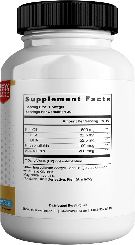 Dry Eye 3 Gold Omega 3 Krill Oil Extra Strength, 60 Softgels, Dry Eye Support, Non-GMO, Gluten Free, Sugar Free (5) 3