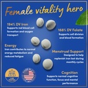 WINDSOR BOTANICALS Liquid Iron Supplements for Anemia - Folic Acid, Vitamin C, Vegan Blood Builder and Anemia Supplement - 2 oz Orange Flavor Gentle Iron Drops for Women 6