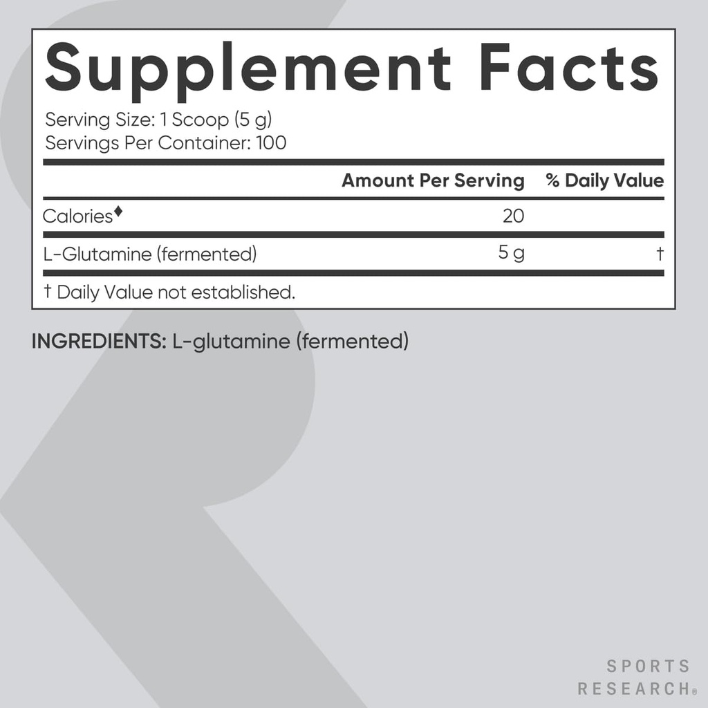 Sports Research L-Glutamine - Workout Recovery, Immune Health & Gut Health Support - 5 G Per Serving - 17.64 Oz 6