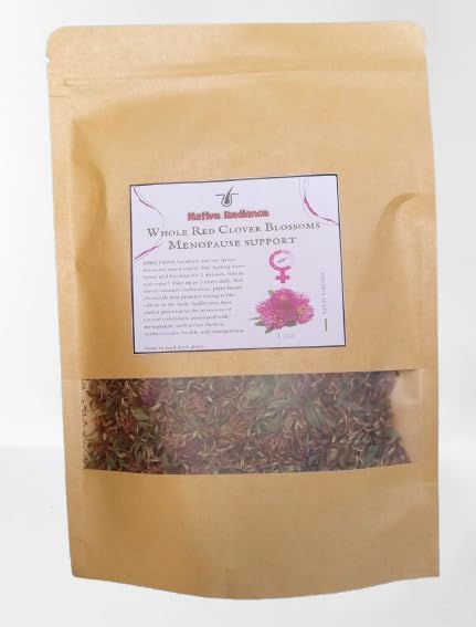 Native Radiance Herbal Supplement - Red Clover Blossoms, 1 oz, Menopause Support, Plant-Based, Powder, Single Bottle, Hot Flashes, Cardiovascular & Bone Health 2