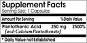 Pantothenic Acid 250mg ~ 200 Capsules - No Additives ~ Naturetition Supplements 3