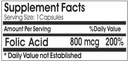 Folic Acid 800mcg ~ 200 Capsules - No Additives ~ Naturetition Supplements 3