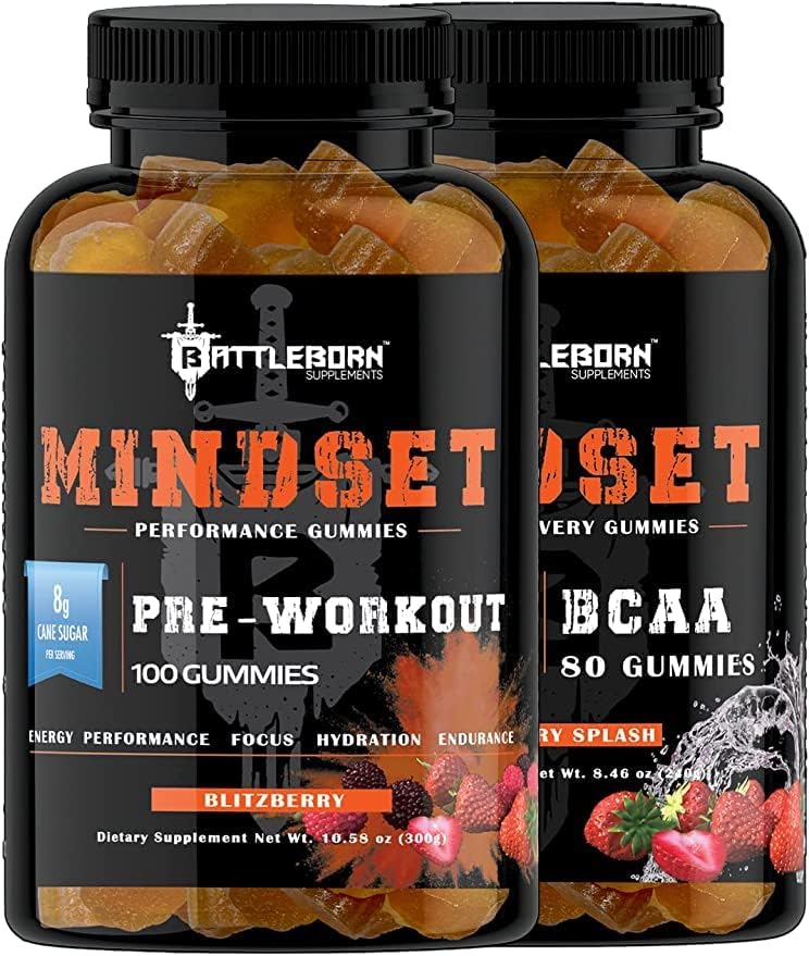 Mindset Dietary Supplement Gummies for Energy and Performance | Naturally Flavored |Vegan and Gluten Free | Multi-Vitamins (Combo Pack) 2