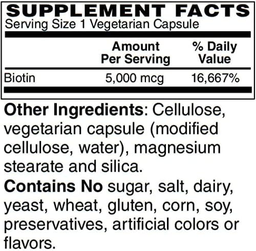 BariatricPal Biotin 5,000 mcg Easy Swallow Capsules (120ct Bottle) 3