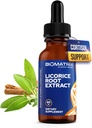 BioMatrix Lacorice Root Extract (1200 dråber 2 fl. oz) Mere aktiv ingrediens end konkurrerende brands (0, 87 mg Glycyrrhizin per drop), Mindre doser påkrævet, koncentreret, Raise Cortisol, Energi