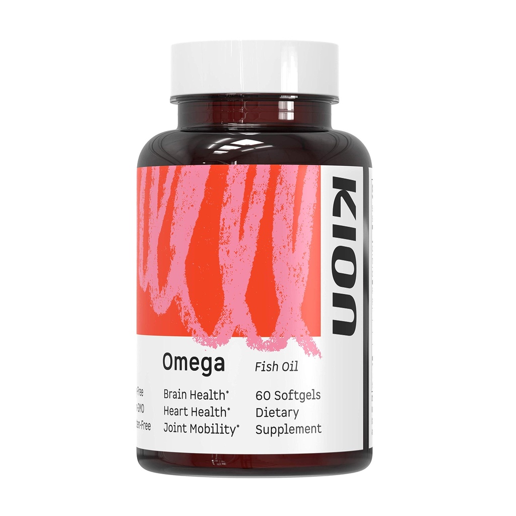 Kion Omega - Omega 3 Fedtsyretilskud - DHA Kosttilskud - Mini Fish Oil Softgels - Omega 3 DHA EPA Fish Oil Pills - Fish Oil 1.000 mg - 30 Servering