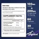 CoQ10 100mg + R- lipoinsyre 200mg per servering, 1 måned Tilgang, Op til 5X Forbedret Absorption, R- liposyre / CoQ10 Supplement for hjertesygdomme og kognitive health- 60 kapsler