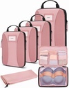 BAGSMART Compression Packing Cubes, 6 PCS Packing Cubes til kufferter, Rejseposer Organizer til Bagage, Letvægts Packing Cube til Rejse Essentials