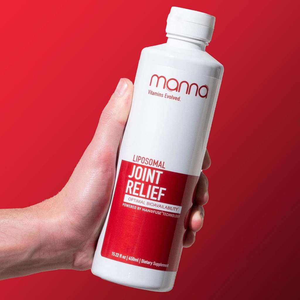 Manna Vitaminer Evolved Liposomal Fælles Relief supplement til kvinder, Mænd omfatter Curcumin, Glucosamin, Chondroitin, Quercetin for fælles sundhed, Hævelse, Aches, øge vifte af bevægelse, mobilitet