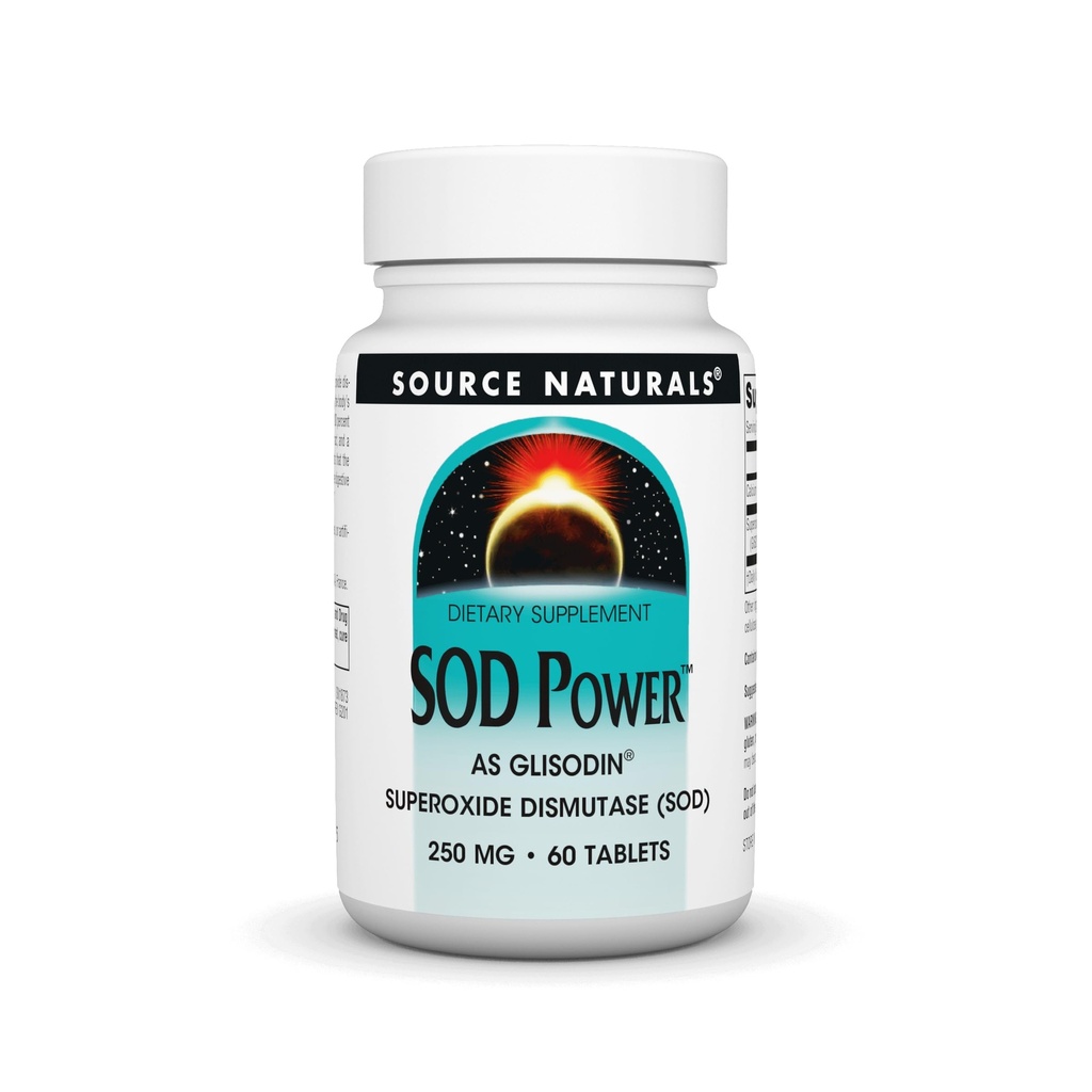 Source Natural Schedule Power As Glisodin Superoxide Dismutase Nutricosmetic Supplement 250 mg - 60 tabletter
