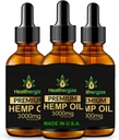 Hamp Oil Premium, non-GMO, uraffineret med fuld flavor og naturlige fordele, for ro, søvn, ubehag-Produkt fra USA