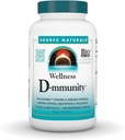 Source Naturals Wellness D- mity, Bio- Aligned Vitamin D immunformel, understøtter optimal absorption og udnyttelse * - 120 Vegetariske kapsler