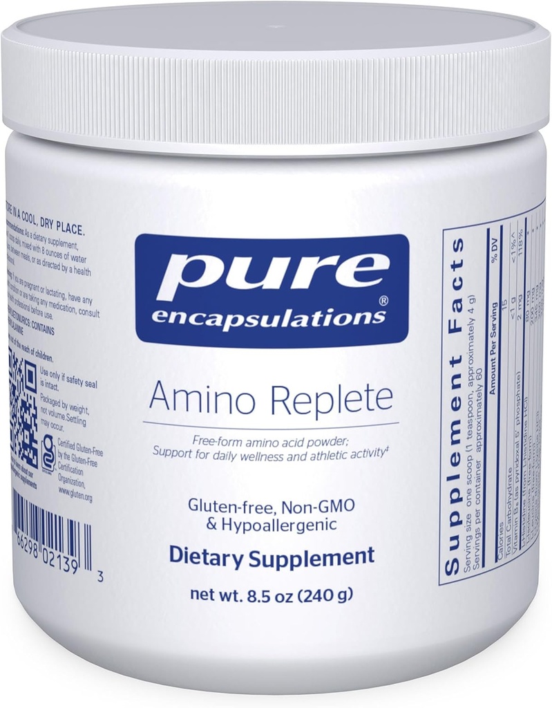Pure indkapslinger Amino Replete Note 124; Hypoallergen Free- Form Aminosyrepulver Supplement