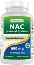 Bedste Naturals NAC - N Acetyl Cysteine 600 mg 250 Kapsler - n Acetyl cystein - Kraftfuld antioxidant