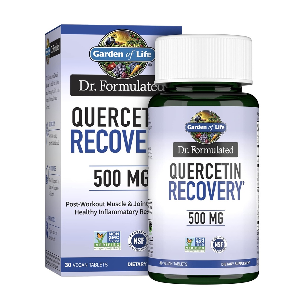Livets have Quercetin Post Workout Inddrivelse med zink, gurkemeje og grøn te - Dr. Formuleret - Sund Inflammatorisk svar & fælles støtte - Gluten fri og ikke GMO - 30 tabletter