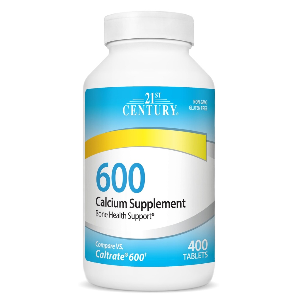 21. Century Calcium Supplement, 600 mg, 400 Tælling