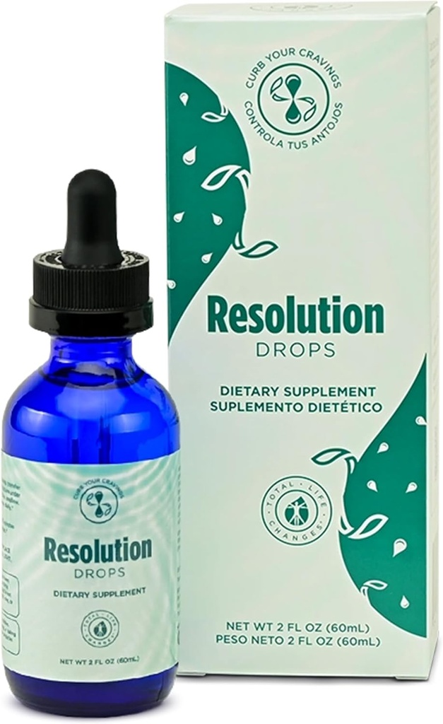 IASO Resolution Drops - Craving Control and Wellness, sundhed supplement til balanceret livsstil og transformation - 2 fl. oz