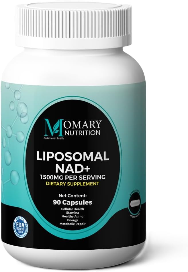 Liposomal NAD + Supplement # 124; Højeste Rate NAD Kosttilskud til kvinder & Mænd med Resveratrol og japansk Knotweed Extract, Support Stamina, Metaboliske Reparation # 124; Vegan, Gluten Free, Non- GMO, 90 Capsule