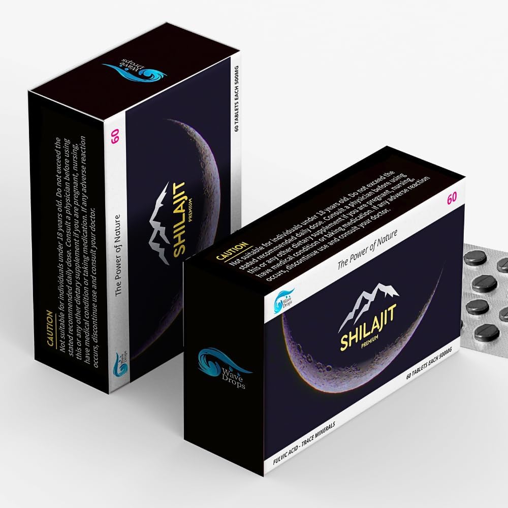 100% Pure Maximum Strength Shilajit Resin Tablets: Energy, Metabolisme, Immunitet - 85 + Trace Minerals & Fulvic Acid - Natural Shilajit Tablets