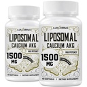 Liposomal Calcium AKG Supplement 1500 MG (Alpha- Ketoglutarsyre), Høj Absorption, mere effektiv end AAKG, Ca AKG for lang levetid, Alder Defense, Cellular Energy, Metabolic Function, 120 Softgels