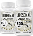 Liposomal Calcium AKG Supplement 1500 MG (Alpha- Ketoglutarsyre), Høj Absorption, mere effektiv end AAKG, Ca AKG for lang levetid, Alder Defense, Cellular Energy, Metabolic Function, 120 Softgels