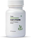 Sheltr hår vitaminer kapsler, Natural DHT Blocker & biotin kapsler til hårvækst, hårfalder kontrol, Indeholder 12 mcg biotin, Vitamin, jern, Omega 3 & Bhringraj (30 Multivitaminer til hår)